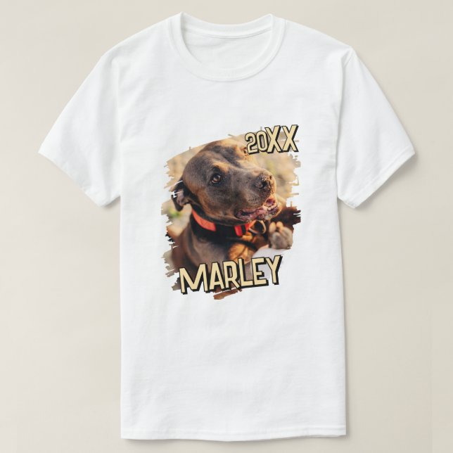 T-shirt Jouer moderne simple Grunge Personnalisé Photo pou (Design devant)
