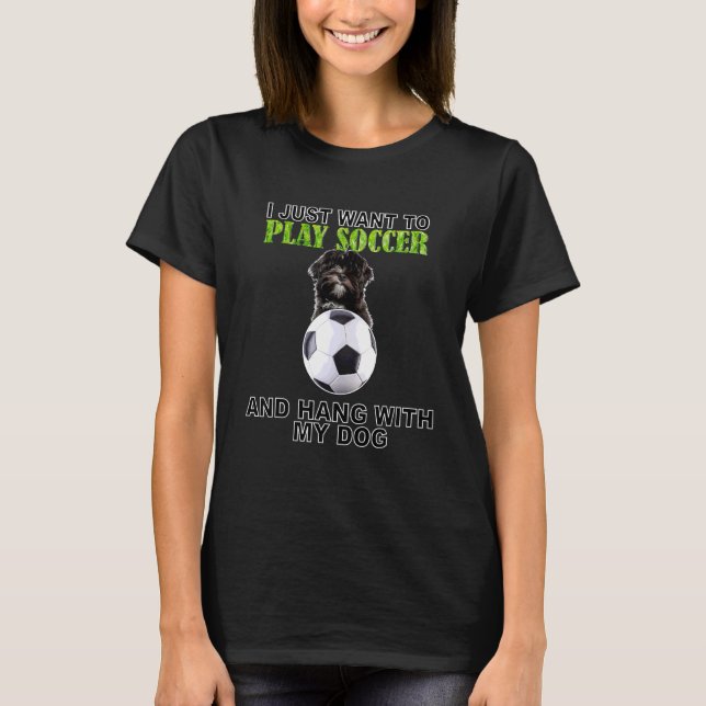 T-shirt Jouer Soccer Hang W Chien Lhassa Apso (Devant)