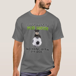 T-shirt Jouer Soccer Hang W Chien Schnauzer Miniature Schn