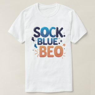 T-shirt Jouer SOCK BLUE LIT Typographie moderne Art