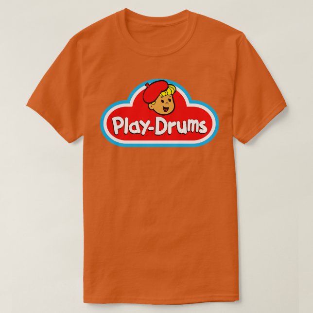 T-shirt Jouer tambours PlayDoh style design long manche (Design devant)