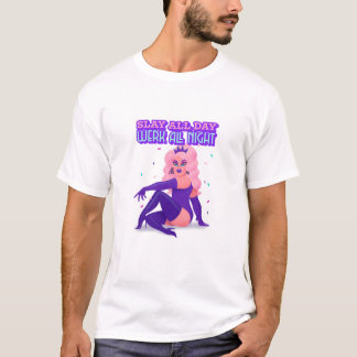 T-shirt Jouer toute la journée, Werk toute la nuit