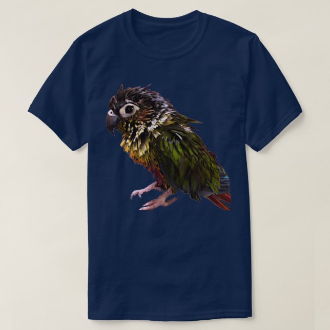 T-shirt Jouer vert humide Conure design Bain Conure Wet Sm (Design devant)