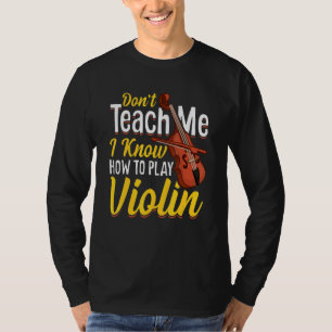 T-shirt Jouer Violons Joueur Musique Graphique violoniste