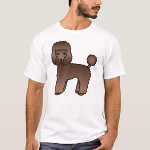 T-shirt Jouet Brown Poodle joli Cartoon Chien
