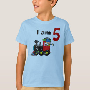 T-shirt Jouet de 5 ans train d'anniversaire garçon