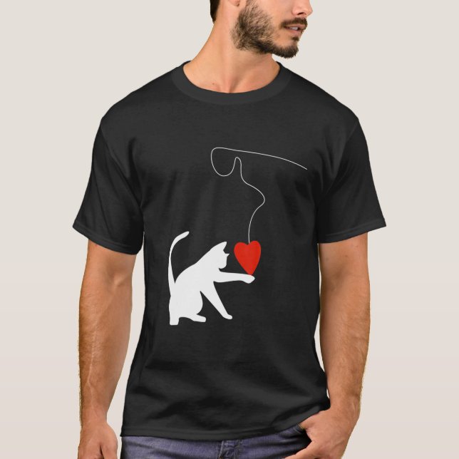 T-shirt Jouet de chat Saint-Valentin pour elle ou pour lui (Devant)