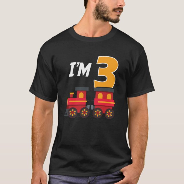T-shirt Jouet de la fête du 3e anniversaire Jouet de train (Devant)