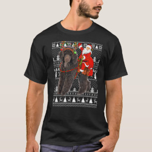 T-shirt Jouet Poodle Chien Père Noël Riding Toy Poodle Vil