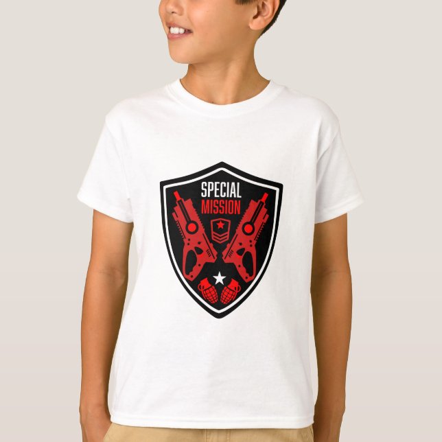 T-shirt Jouet pour enfants Bataille d'armes à feu (Devant)