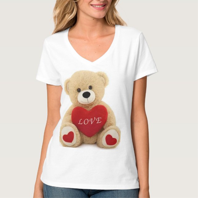 T-shirt Jouets en peluche Vaishno avec coeur rouge - Lova (Devant)