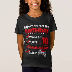 T-Shirt Joueur 10 ans Garçon 10ème Anniversaire Parfait Je