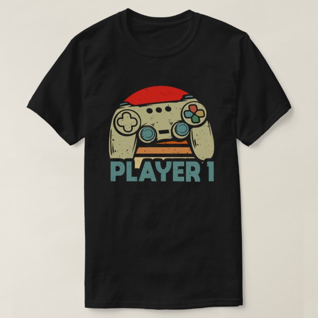 T-shirt Joueur 1 Joueur 2 Joueur correspondant Couple (Design devant)