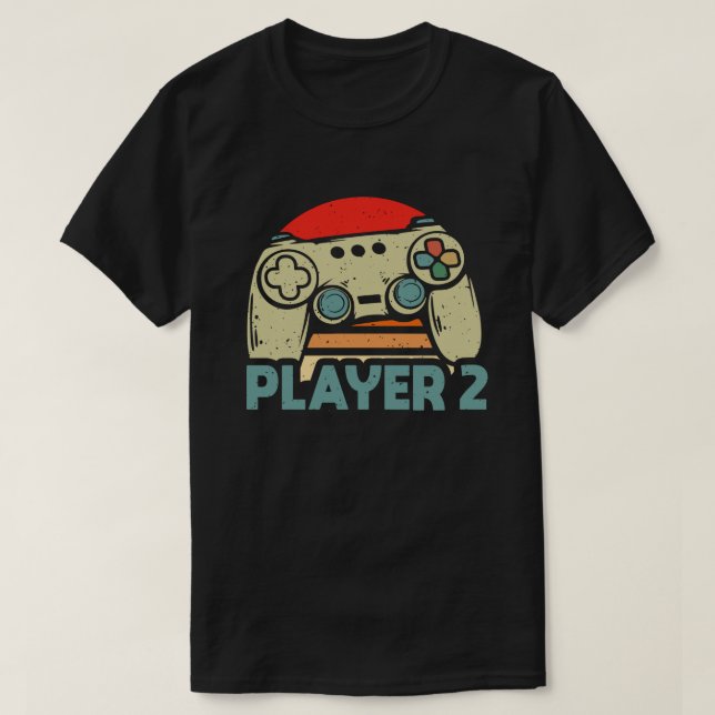 T-shirt Joueur 1 Joueur 2 Joueur correspondant Couple (Design devant)