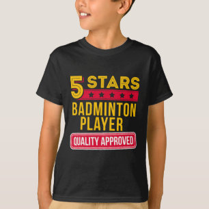 T-shirt Joueur 5 étoiles Badminton - Drôle Racquet Sport G