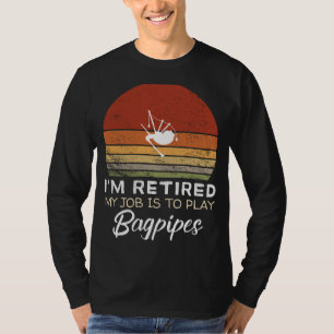 T-shirt Joueur à la retraite de Bagpipes Tee : Retraite hé