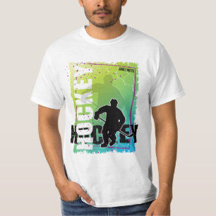 T-shirt Joueur Abstrait de hockey (mâle)