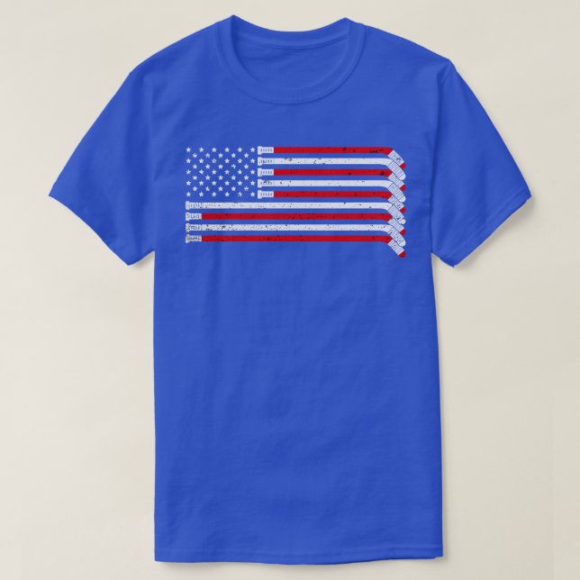 T-shirt Joueur américain de hockey hockey Drapeau (Design devant)
