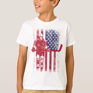 T-shirt Joueur américain de hockey sur glace