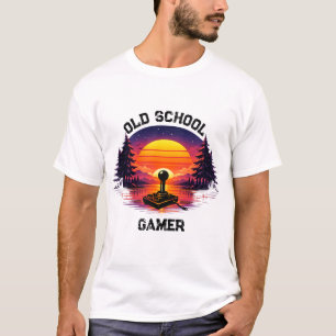 T-shirt Joueur Ancien École Art de Plage Rétro