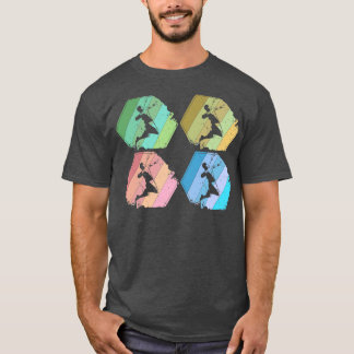 T-shirt Joueur Badminton Retro 3