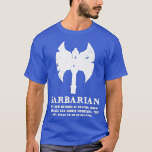 T-shirt Joueur barbare D20 Dice Dungeon Dragons