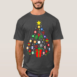 T-shirt Joueur billard billard billard ornement de Noël