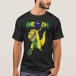 T-shirt Joueur brésilien de football Rex Dino brésilien Dr