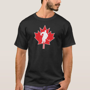 T-shirt Joueur canadien de la feuille d'érable de hockey d
