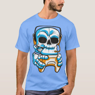 T-shirt Joueur crânien avec joystick