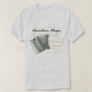 T-shirt joueur d'accordion masculin