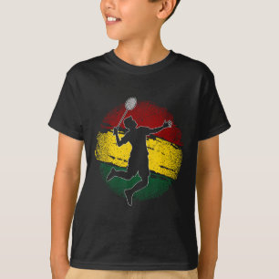 T-shirt Joueur de badminton Drapeau ghanéen Ghana 