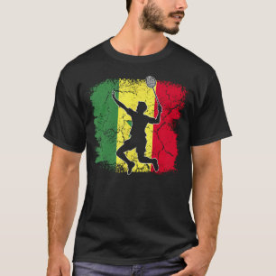 T-shirt Joueur de badminton Drapeau sénégalais Sénégal