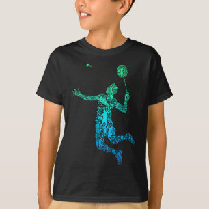 T-shirt Joueur de badminton navette garçons hommes jeuness