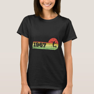 T-shirt Joueur de badminton Vintage 1967 Birthday Shuttle 