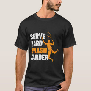 T-shirt Joueur de badminton volant servir dur smash plus d