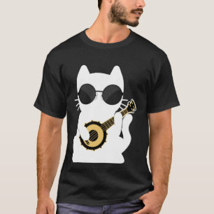 T-shirt Joueur de banjo Chat Banjo  Banjoïste Banjo