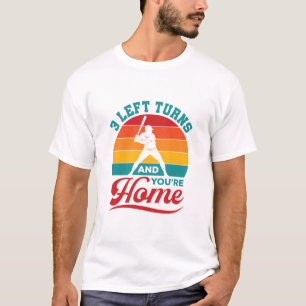 T-shirt Joueur de baseball 3 tournées gauche et vous êtes