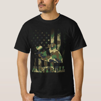 T-shirt Joueur de baseball américain Drapeau USA Militaire