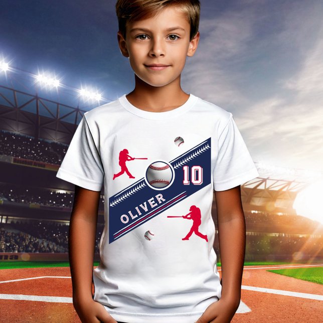 T-shirt Joueur de baseball Ball Jeu d'anniversaire à thème (Créateur téléchargé)