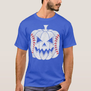 T-shirt Joueur de baseball Citrouille effrayante Costume v