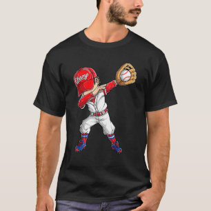 T-shirt Joueur de baseball Dabbing Receveur Lanceur Drôle