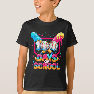 T-shirt Joueur de baseball de glace pour 100 jours d'école