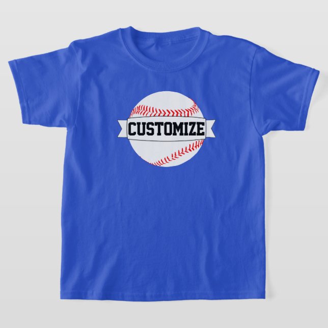 T-shirt Joueur de baseball des garçons Personnalisé Nom de (Poser)
