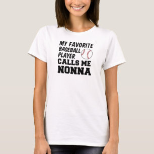T-shirt Joueur de baseball favori m'appelle Nonna
