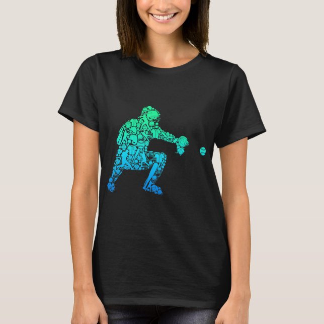 T-shirt Joueur de baseball Joueur Jeunes Hommes Enfants Ga (Devant)