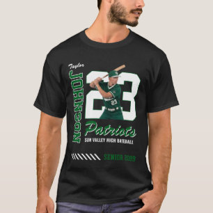T-shirt Joueur de Baseball Maillot Personnalisé Photo Numé