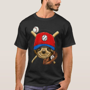 T-shirt Joueur de baseball paresseux Lanceur receveur Bas