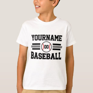 T-shirt Joueur de baseball rétro personnalisé NOM Équipe