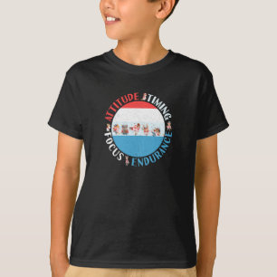 T-shirt Joueur de baseball - Rouge Blanc Bleu